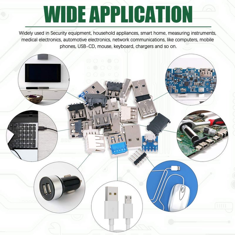 Keadic 180PCS Micro USB & USB 3.0 Male Female Jack Socket Connector Set: 150 Ports, 18 Different Sizes, Laptop, PC, Tablet & More - Image 5